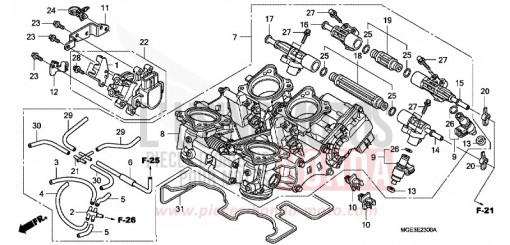 CORPS DE PAPILLON VFR1200FD de 2013